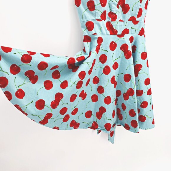 Ixia Cherry Retro Pinup Fit and Flare Dress - Picture 4 of 9